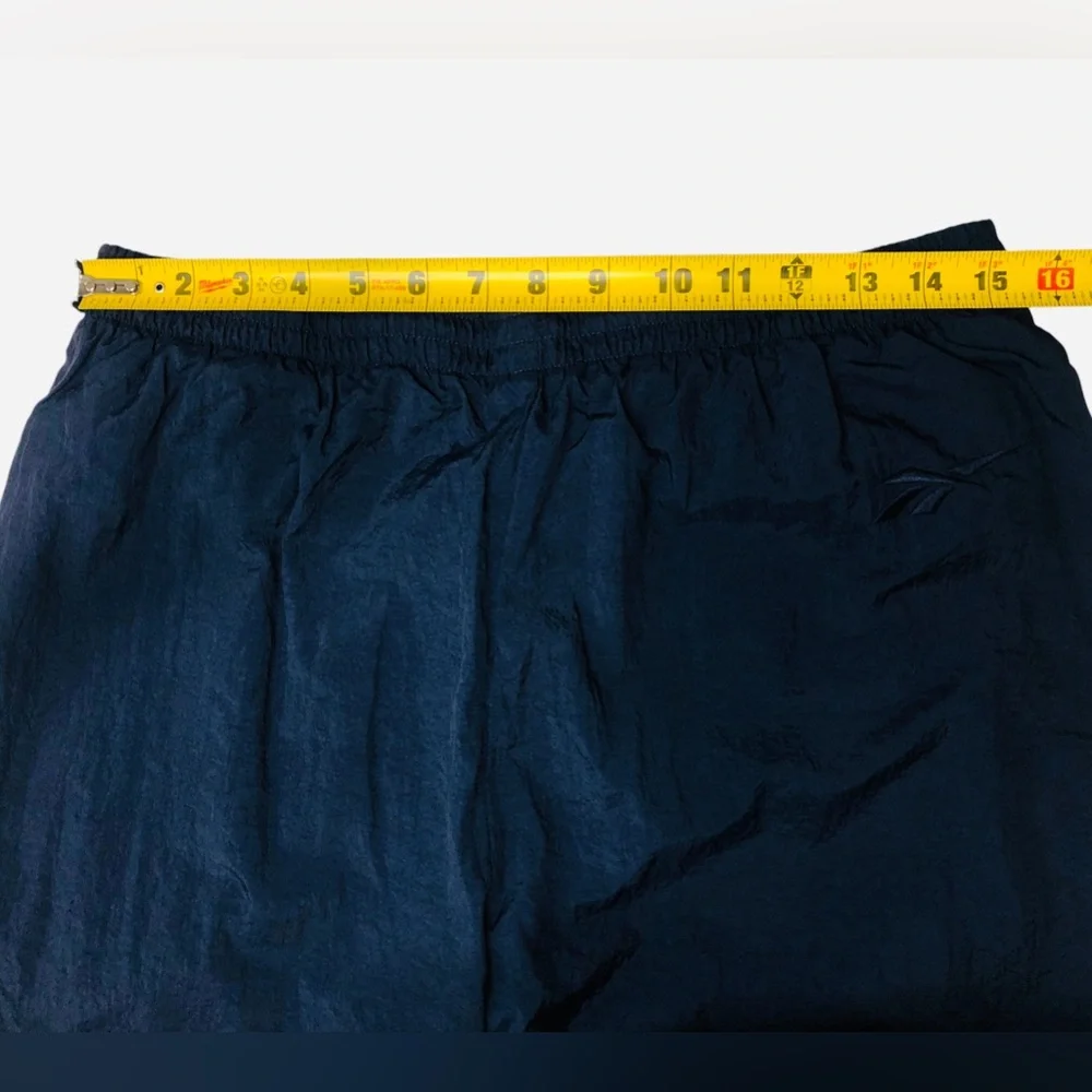 Vintage 90’s Y2K Reebok Lined Ankle Zip Joggers Athletic Track Pants Navy Unisex